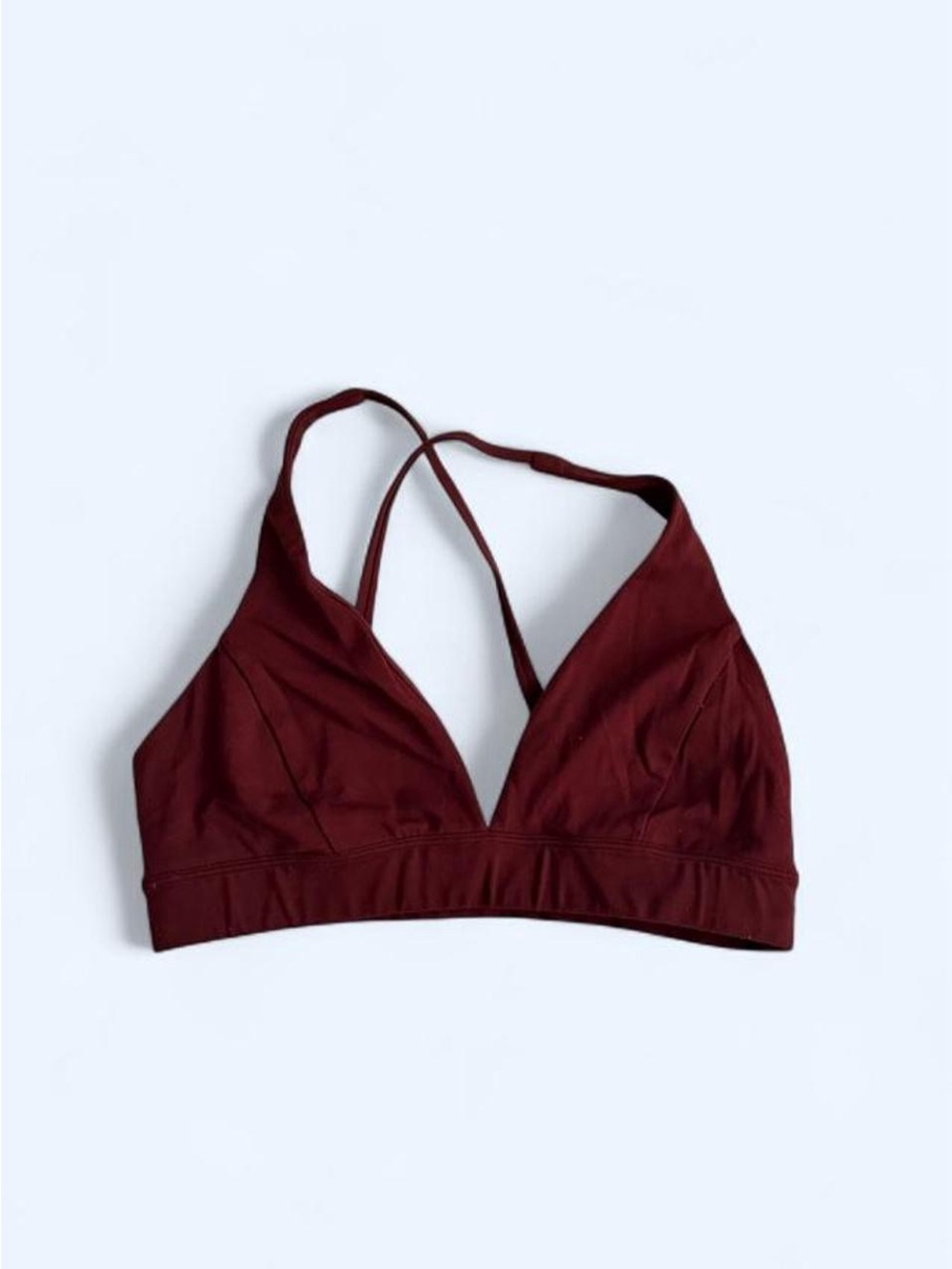 CRZ YOGA Deep V Strappy Bralette - Burgundy